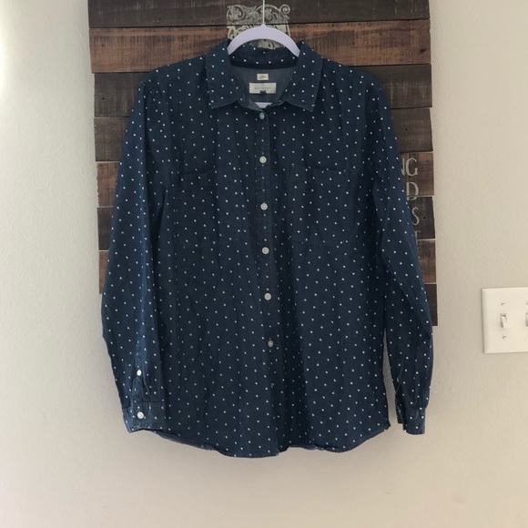 LOFT Tops - Loft button down blouse size XL